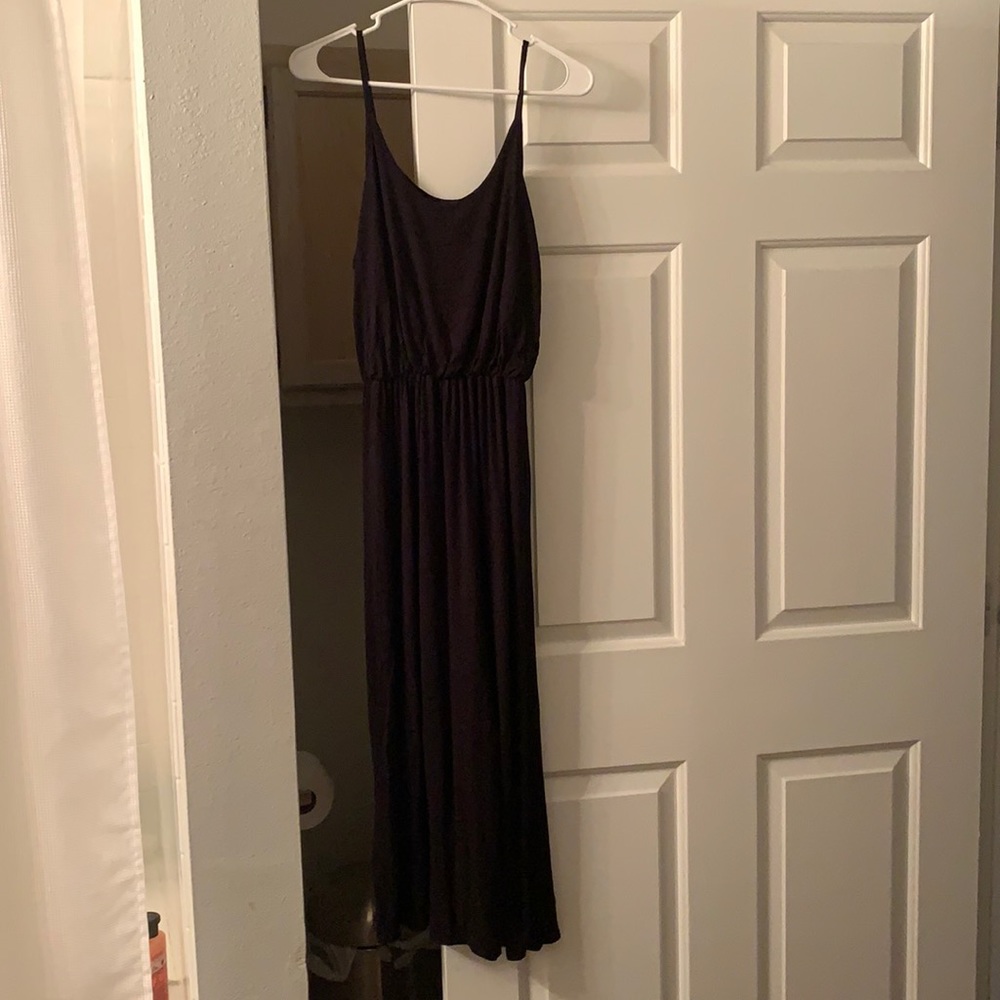 Olivia Rae-Black maxi dress with elastic waist.